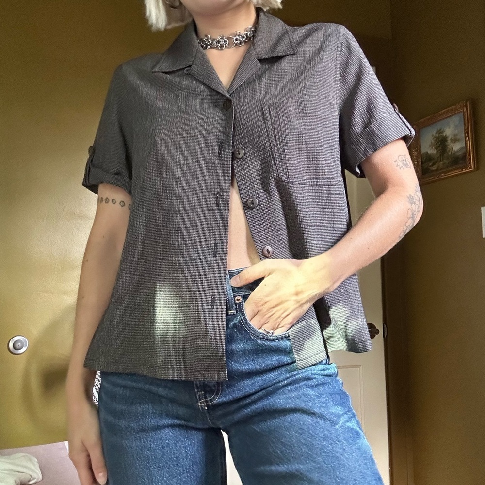 Vintage Black Button Down